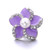 5pcs/lot 18MM Fashion Flower With Diamond Snap Button Charms LSSN547