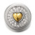 5pcs/lot 18MM Gold Heart Snap Jewelry Charms LSSN565