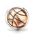 5pcs/lot 18MM Rose Gold Blue Ball Snap Button Charms LSSN681