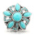 5pcs/lot 18MM Diamond Blue Flower Snap Button Charms LSSN700