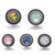 5pcs/lot 18MM Round Diamond Snap Button Charms LSSN752