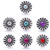 5pcs/lot 18MM Colors Roundn Snap Charms Button Jewelry Wholesaler LSSN759