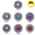 18MM Colors Roundn Snap Charms Button Jewelry Wholesaler LSSN759