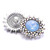 5pcs/lot 18MM Diamond Flower Snap Jewelry Charms LSSN767