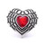 5pcs/lot 18MM Heart-shaped Diamond Snap Jewelry Charms LSSN768