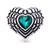 5pcs/lot 18MM Heart-shaped Diamond Snap Jewelry Charms LSSN768