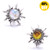 18MM Sun Flower Snap Jewelry Charms  LSSN777 