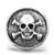 5pcs/lot 18MM Silver Skull Snap Jewelry Charms LSSN784