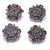 5pcs/lot 18MM Vintage Diamond Flower Snap Button Charms LSSN847