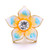 5pcs/lot 18MM Color Five Star Flower Snap Jewelry Charms LSSN855