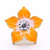 5pcs/lot 18MM Color Five Star Flower Snap Jewelry Charms LSSN855