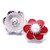 5pcs/lot 18MM Wholesale Diamond Flowers Snap Jewelry Charms LSSN884