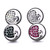 5pcs/lot 18MM Diamond Moon Snap Jewelry Charms LSSN890