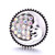 5pcs/lot 18MM Diamond Moon Snap Jewelry Charms LSSN890