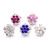 5pcs/lot 18MM Wholesale Crystal Flower  Snap Jewelry Charms  LSSN922