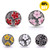 18MM 3 Flowers Snap Jewelry Charms  LSSN926