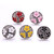 5pcs/lot 18MM 3 Flowers Snap Jewelry Charms  LSSN926