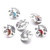 5pcs/lot 18MM Crystal Moon And Stars Snap Jewelry Charms LSSN928