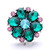 5pcs/lot 18MM Malachite Green Flower Snap Jewelry Charms LSSN1091