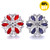 18MM Fashion Flower Snap Jewelry Charms LSSN1093