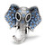 5pcs/lot 18MM Elephant Head Snap Jewelry Charms LSSN1079
