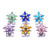 5pcs/lot 18MM Wholesale Crystal Flowers Snap Jewelry Charms LSSN942