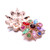 5pcs/lot 18MM Fashion Crystal Flowers Snap Jewelry Charms LSSN944