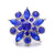 5pcs/lot 18MM Fashion Crystal Flowers Snap Jewelry Charms LSSN946