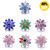 18MM Fashion Crystal Flowers Snap Jewelry Charms LSSN946