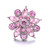 5pcs/lot 18MM Fashion Crystal Flowers Snap Jewelry Charms LSSN946