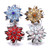 5pcs/lot 18MM Fashion Crystal Flowers Snap Jewelry Charms LSSN947