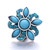 5pcs/lot 18MM Fashion Crystal Flowers Snap Jewelry Charms LSSN951