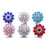 5pcs/lot 18MM Fashion Crystal Flowers Snap Jewelry Charms LSSN952