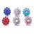 5pcs/lot 18MM Fashion Crystal Flowers Snap Jewelry Charms LSSN954