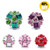 18MM Fashion Crystal Flowers Snap Jewelry Charms LSSN956