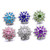 5pcs/lot 18MM Wholesale Crystal Flowers Snap Jewelry Charms LSSN960