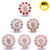 18MM Wholesale Crystal Flowers Snap Jewelry Charms LSSN961