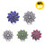 18MM Fashion Crystal Flowers Snap Jewelry Charms LSSN972