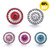 18MM Wholesale Round  Crystal Snap Button Charms LSSN1001