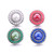 5pcs/lot 18MM Round Crystal Beads Snap Button Bracelet Charms LSSN1011