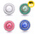 18MM Round Crystal Beads Snap Button Bracelet Charms LSSN1011