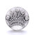 5pcs/lot 18MM Crystal Crown Snap Button Charms LSSN1018