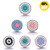 18MM Wholesale Round Crystal Snap Button Charms LSSN1019