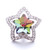 5pcs/lot 18MM Crystal Five Star Snap Button Charms LSSN1030