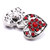 5pcs/lot 18MM Pretty Heart Shaped Snap Button Charms  LSSN1039