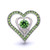 5pcs/lot 18MM Pretty Crystal Heart-shaped Snap Jewelry Charms LSSN1046