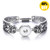 Vintage Silver Flower Snap Jewelry Bracelets For Women LSNB53-1
