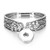 Vintage Silver Flower Snap Jewelry Bracelets For Women LSNB58-1