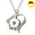 Pearl Heart Shape Snap Button Pendant Crystal Snap Jewelry Pendants LSNP177