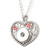 Sweet Heart Snap Jewelry Pendants With Rhinestones LSNP159